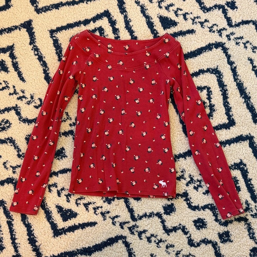 Abercrombie Kids Red Floral Top